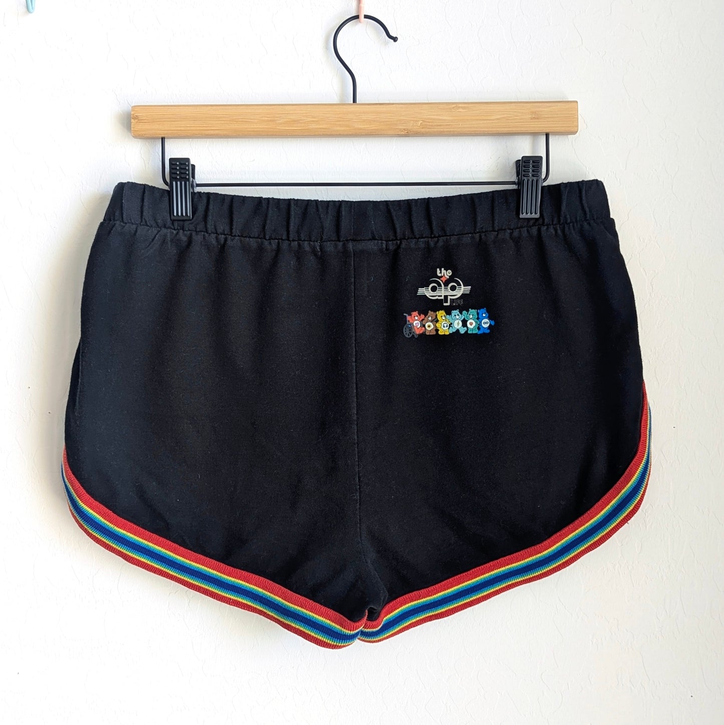 Care About Disability Rights - Women's Rainbow Trim Shorts (M) - Repurposed Rebels
