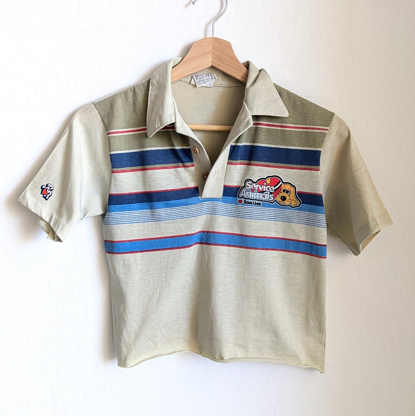 Service Animals Save Lives - Women's Cropped Vintage Polo (XS/S) - Repurposed Rebels