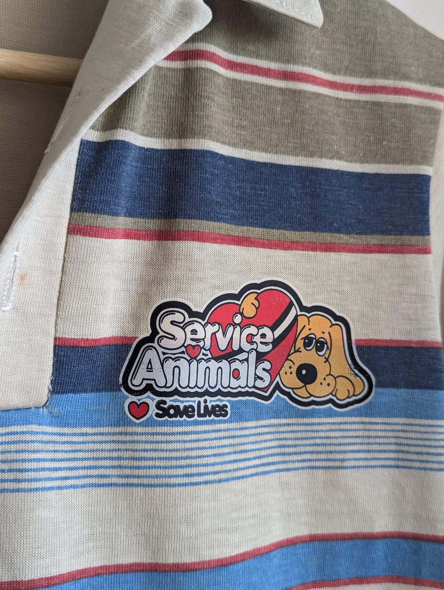Service Animals Save Lives - Women's Cropped Vintage Polo (XS/S) - Repurposed Rebels
