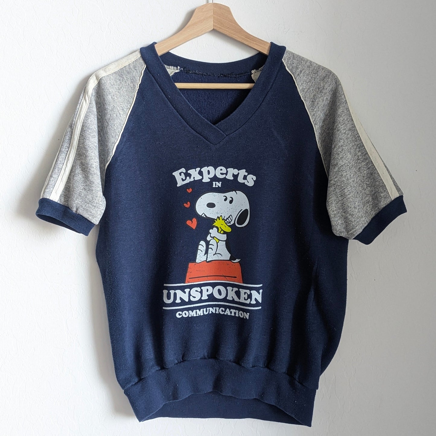 Experts in Unspoken Communication - Women's Vintage V-Neck Short Sleeved Sweatshirt (M)- Repurposed Rebels