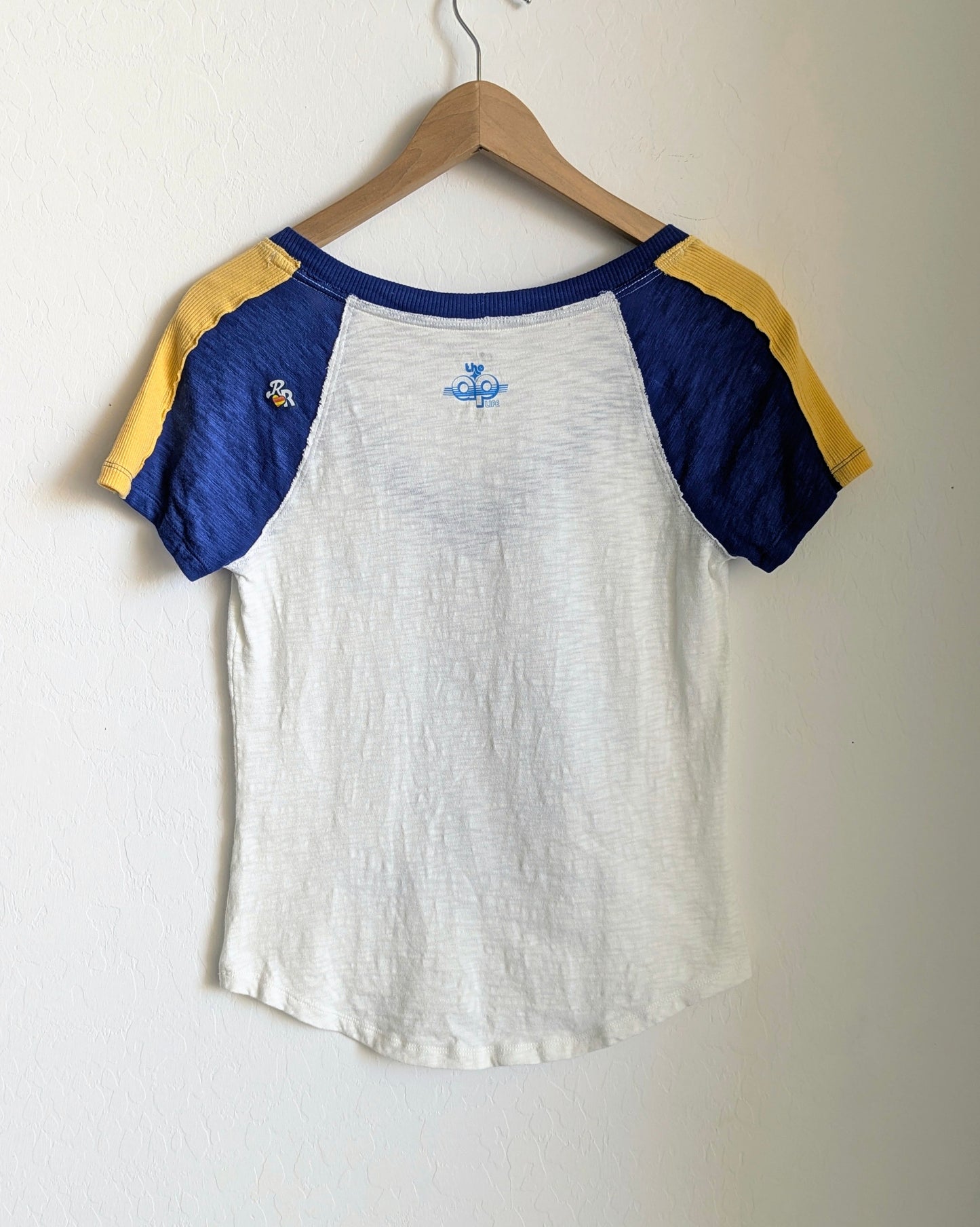 Care About Disability Rights - Women's V-Neck Color Block Tee (S) - Repurposed Rebels
