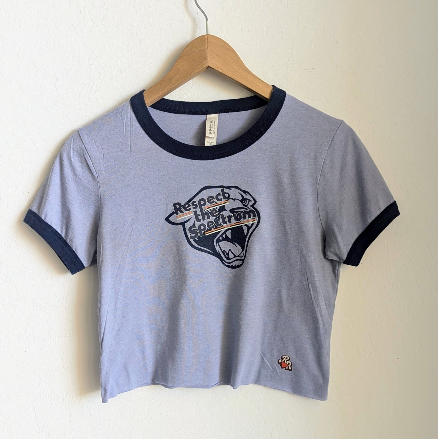 Respect the Spectrum - Women's Baby Ringer Tee (S) - Repurposed Rebels