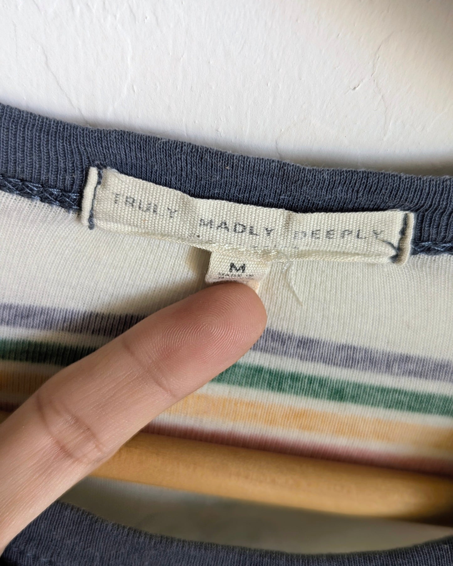 Care About Disability Rights - Women's Striped Ringer Tee (M) - Repurposed Rebels