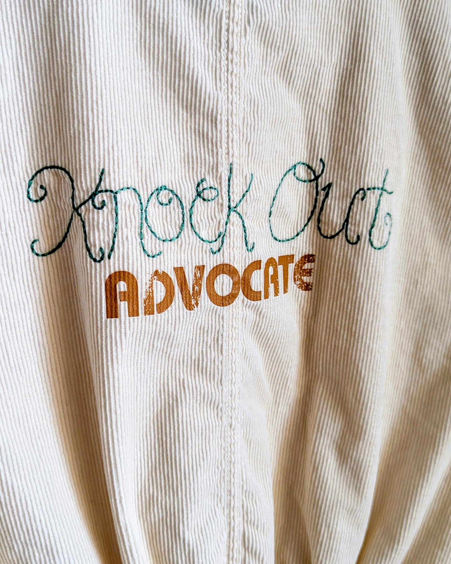 Feral Millennial Advocates - Women's Corduroy Romper XS/S - Repurposed Rebels