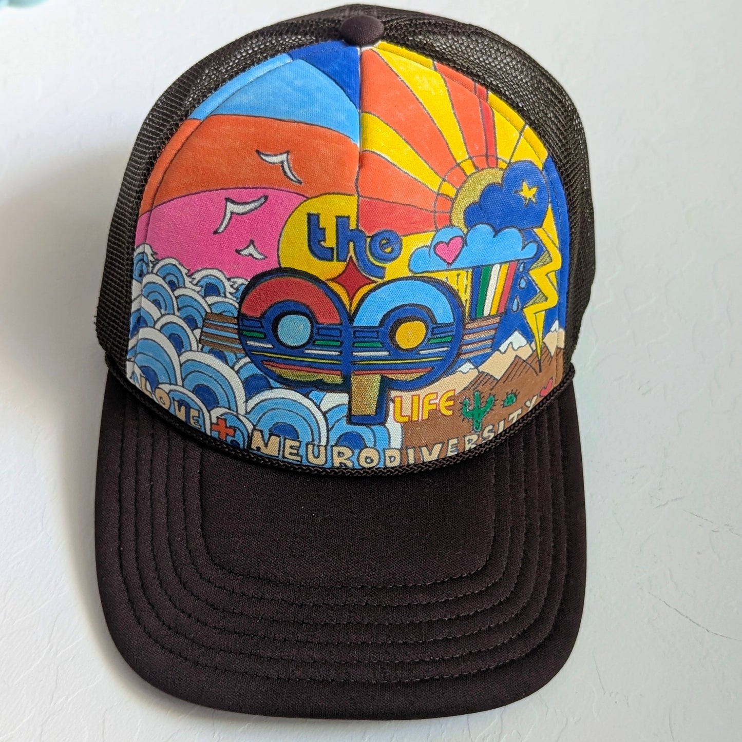 The AP Life - Love + Advocacy - Hand Drawn/Painted - Adult Unisex Trucker Hat