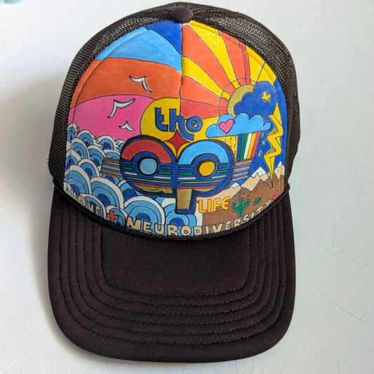 The AP Life - Love + Advocacy - Hand Drawn/Painted - Adult Unisex Trucker Hat