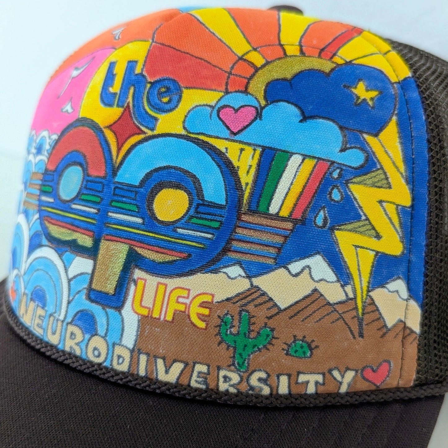 The AP Life - Love + Advocacy - Hand Drawn/Painted - Adult Unisex Trucker Hat