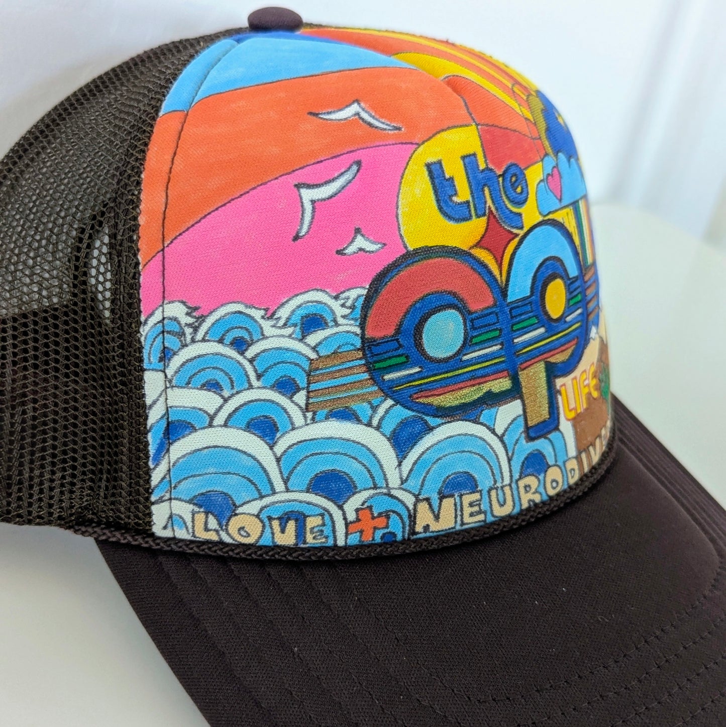 The AP Life - Love + Advocacy - Hand Drawn/Painted - Adult Unisex Trucker Hat