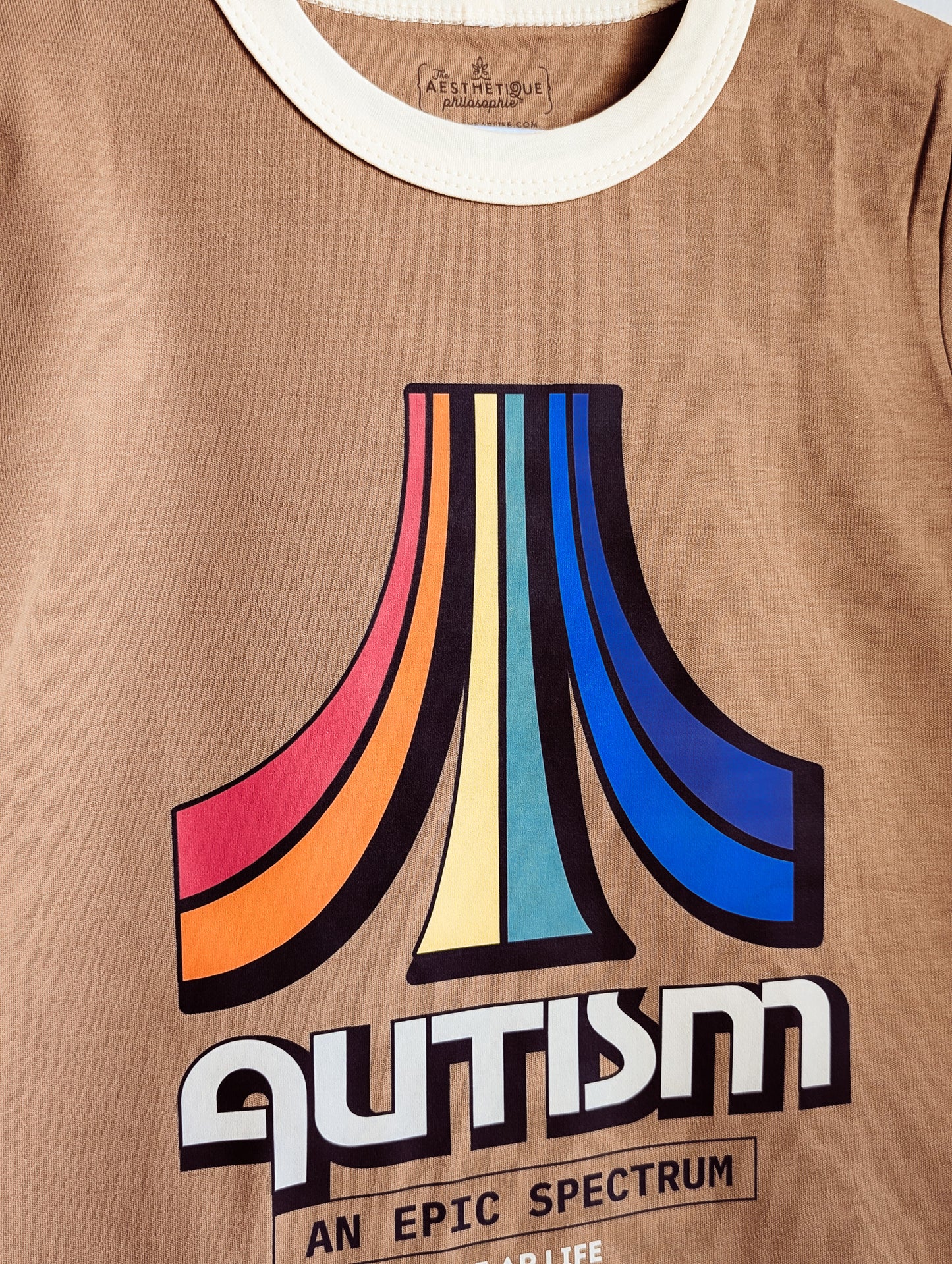 Autism - An Epic Spectrum - Retro Gamer Style - Toddler Unisex Ringer Tee