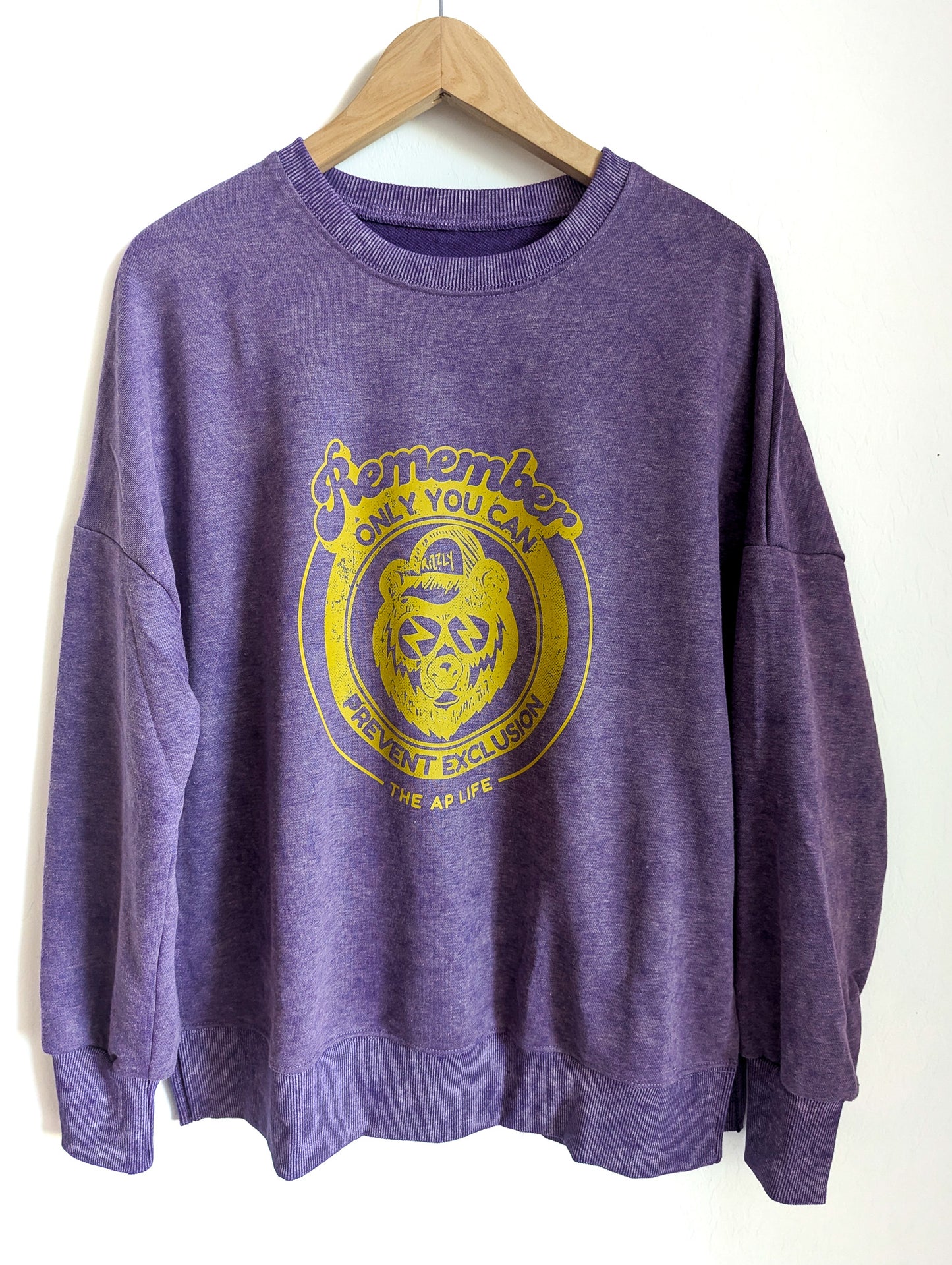 Only You Can Prevent Exclusion Women's Oversized Stone-Washed Sweatshirt - Repurposed Rebels