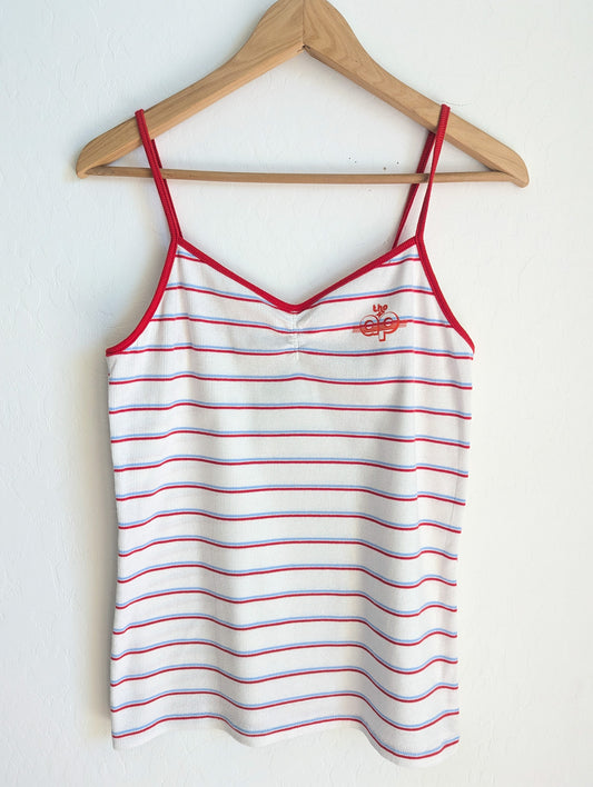The AP Retro Striped Spaghetti Strap Tank Top - Repurposed Rebels