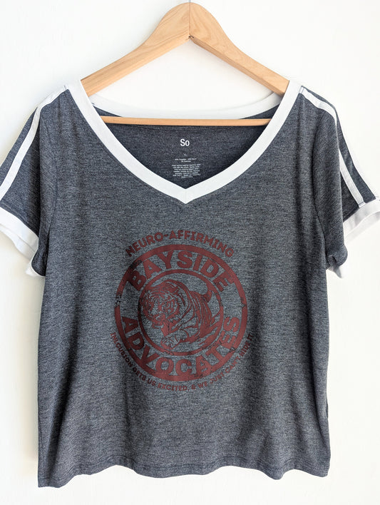 Neuro-Affirming Bayside Advocates (Inclusion Gets Us Excited...) Women's Soccer Style Tee - Repurposed Rebels