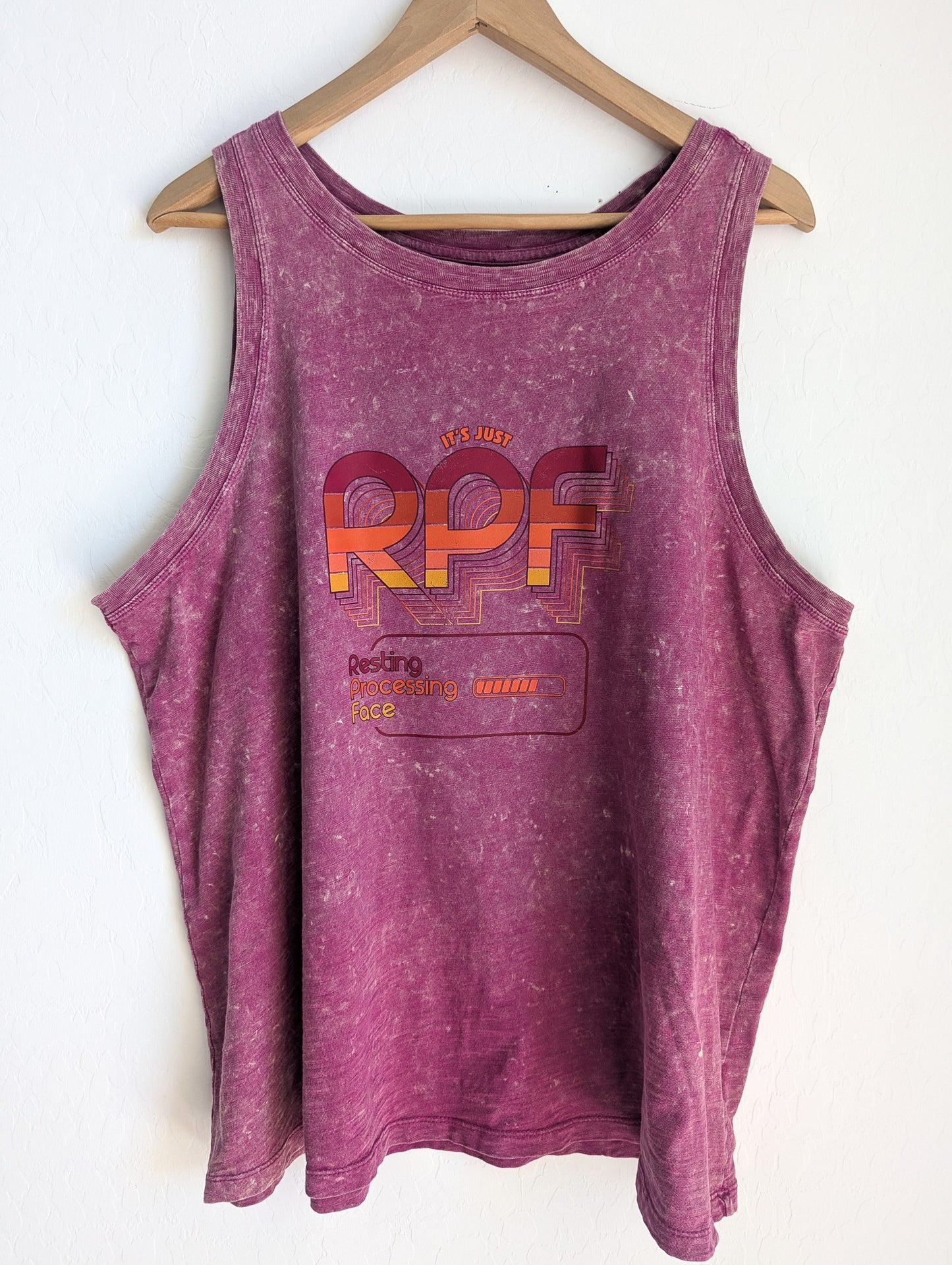 It's Just RPF - Resting Processing Face - Women's Stone-Washed Tank Top - Repurposed Rebels