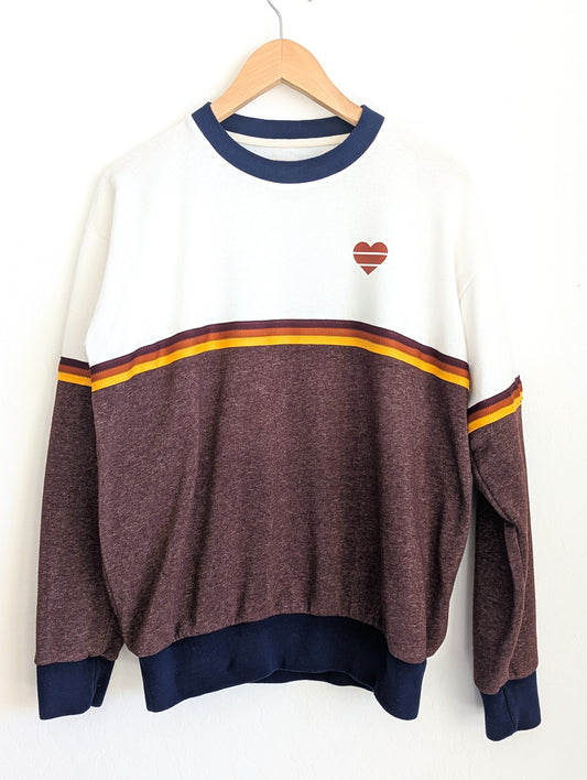 Respect The Spectrum Retro-Vibe Striped Ribbing - Unisex Adult Sweatshirt - Repurposed Rebels