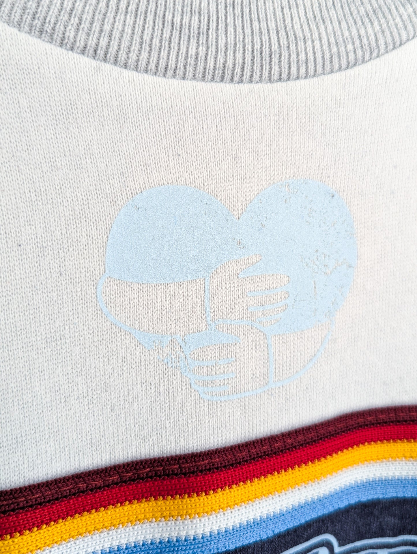 Does Well Under Proprioceptive Pressure - Retro-Style Striped Ribbing Women's Sweatshirt - Repurposed Rebels