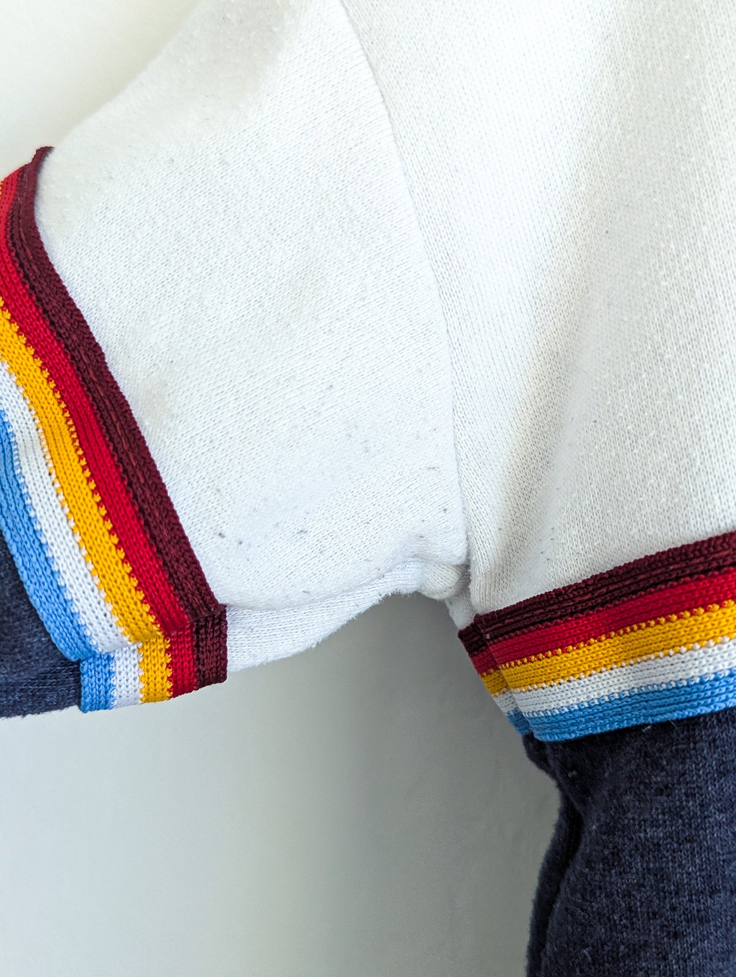 Does Well Under Proprioceptive Pressure - Retro-Style Striped Ribbing Women's Sweatshirt - Repurposed Rebels