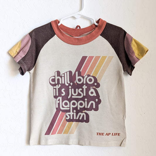 Chill Bro, It's Just a Flappin' Stim - YXS Unisex Retro-Style Ringer Tee - Repurposed Rebels