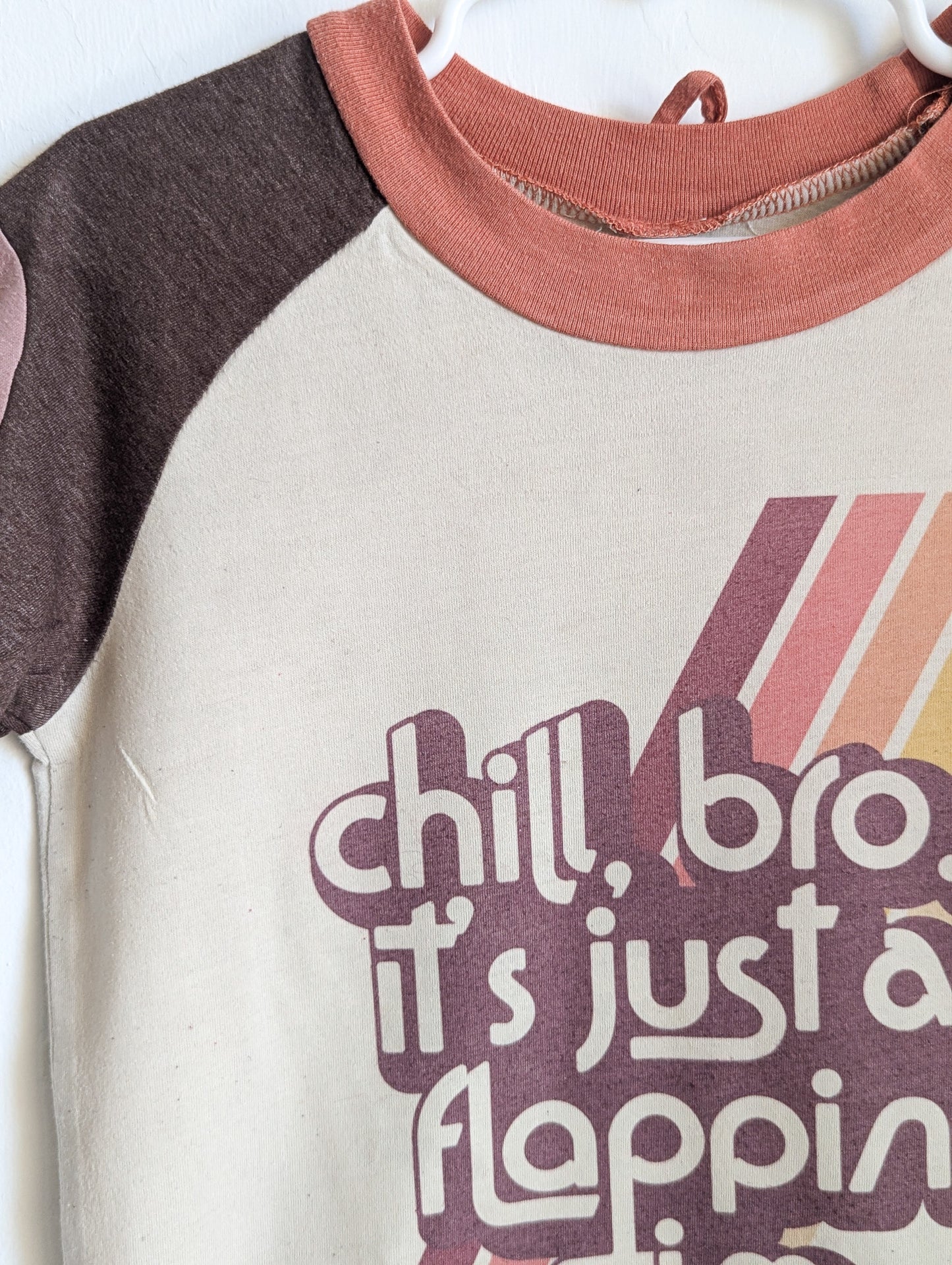 Chill Bro, It's Just a Flappin' Stim - YXS Unisex Retro-Style Ringer Tee - Repurposed Rebels