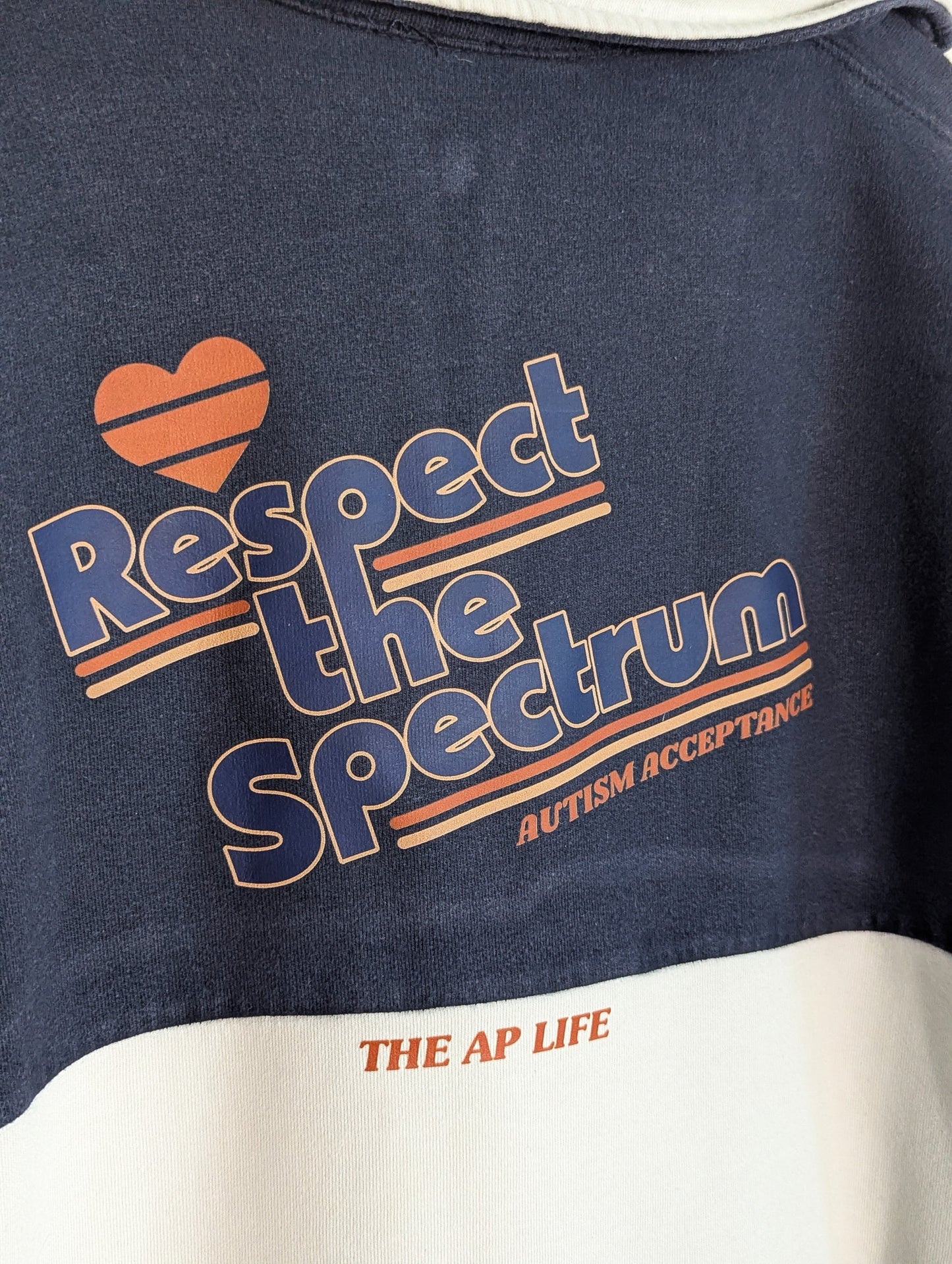 Respect the Spectrum - Autism Acceptance - Quarter-Zip Women's Sweatshirt - Repurposed Rebels