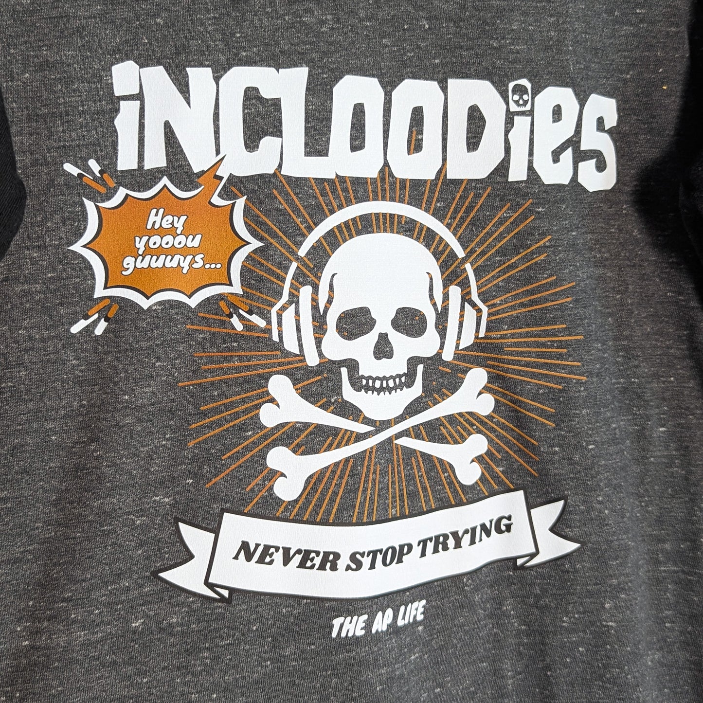 Incloodies Never Stop Trying - Youth Long-Sleeved Baseball Tee - Repurposed Rebel