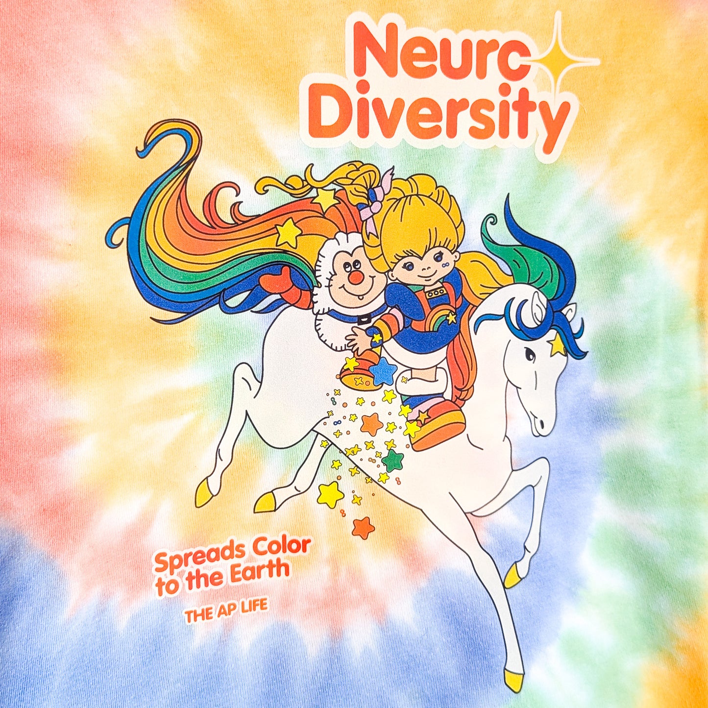 Neurodiversity Spreads Color to the Earth - Youth Unisex Tie-Dye Tee - Repurposed Rebels