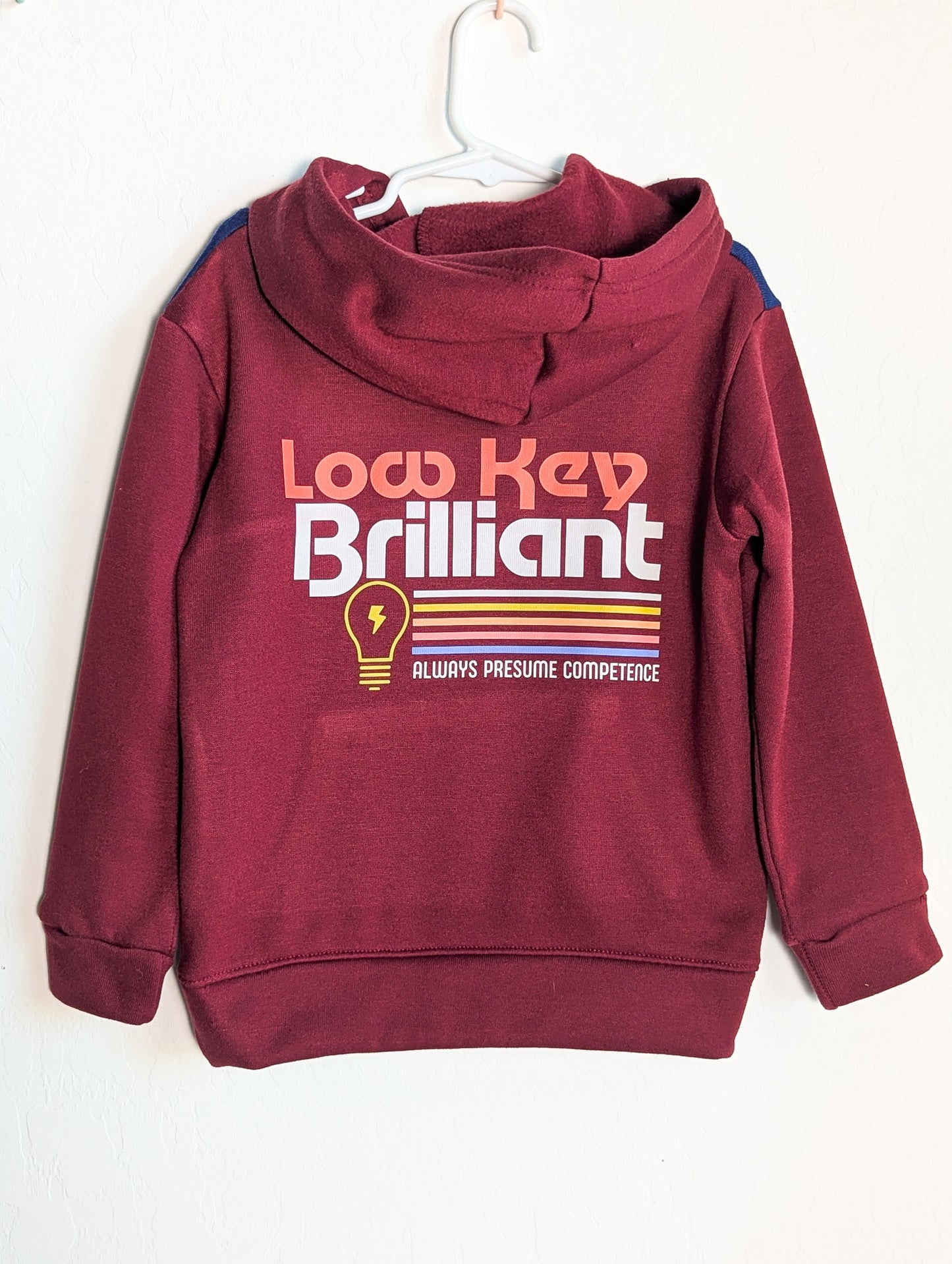 Low Key Brilliant - Always Presume Competence - Kids' 5T Hoodie - Repurposed Rebels
