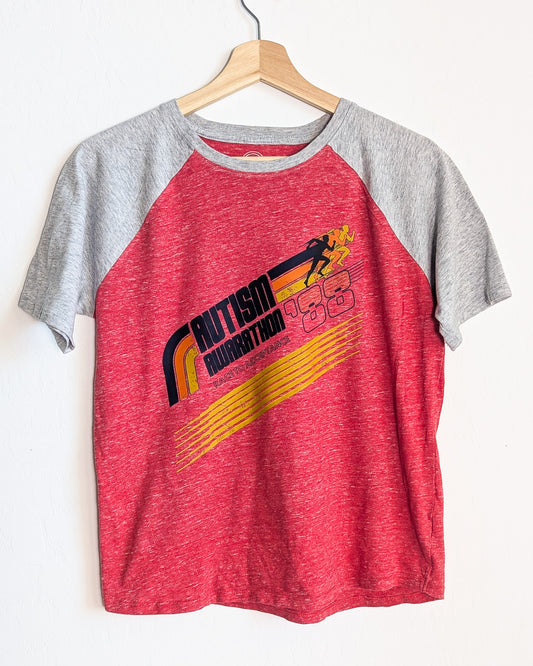 Autism Awarathon - Race to Acceptance - Youth Unisex Raglan Tee - Repurposed Rebels