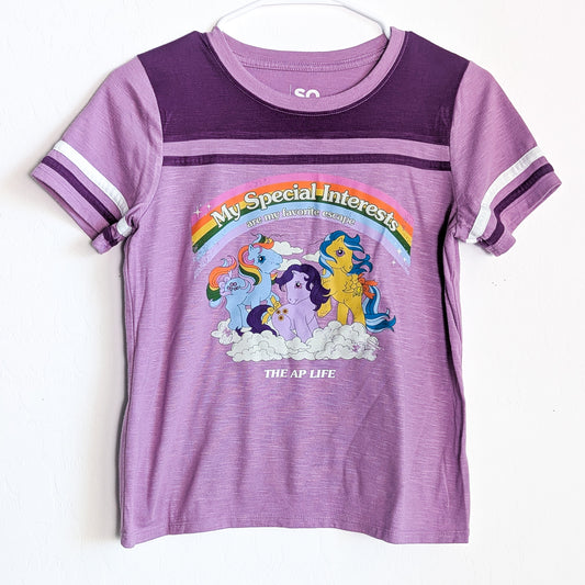 My Special Interests are my Favorite Escape - Girls' Lavendar & Purple Ringer Tee - Repurposed Rebels