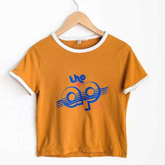 The AP Life - Women's Fitted Crop Top Ringer Tee - Repurposed Rebels