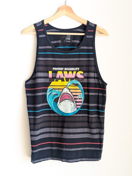 Disability Laws - Adult Unisex Striped Tank Top - Repurposed Rebels
