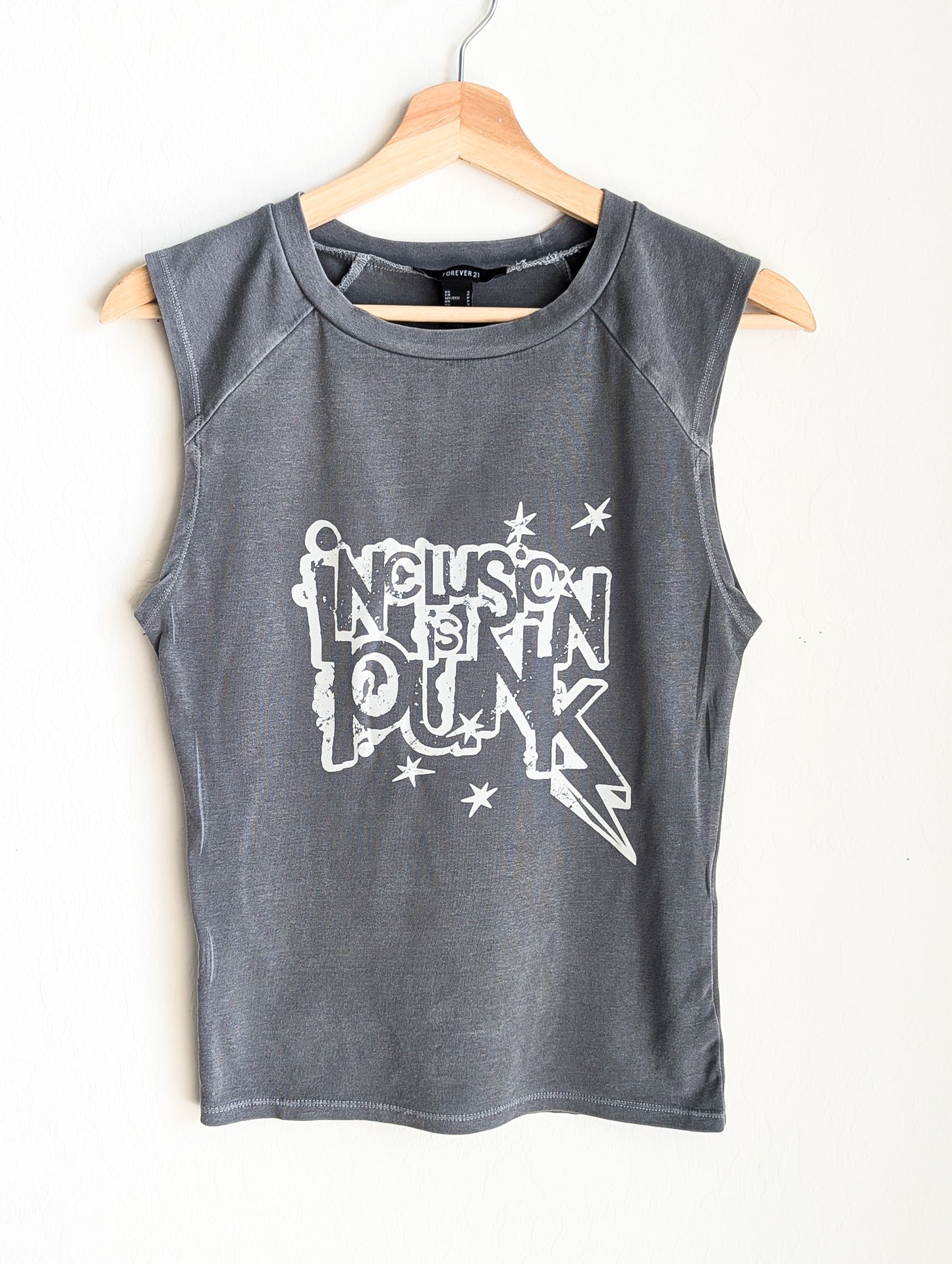 Inclusion is Punk - Women's Sleeveless Fitted Tee - Repurposed Rebels