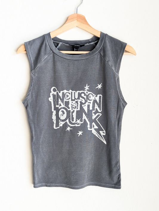 Inclusion is Punk - Women's Sleeveless Fitted Tee - Repurposed Rebels