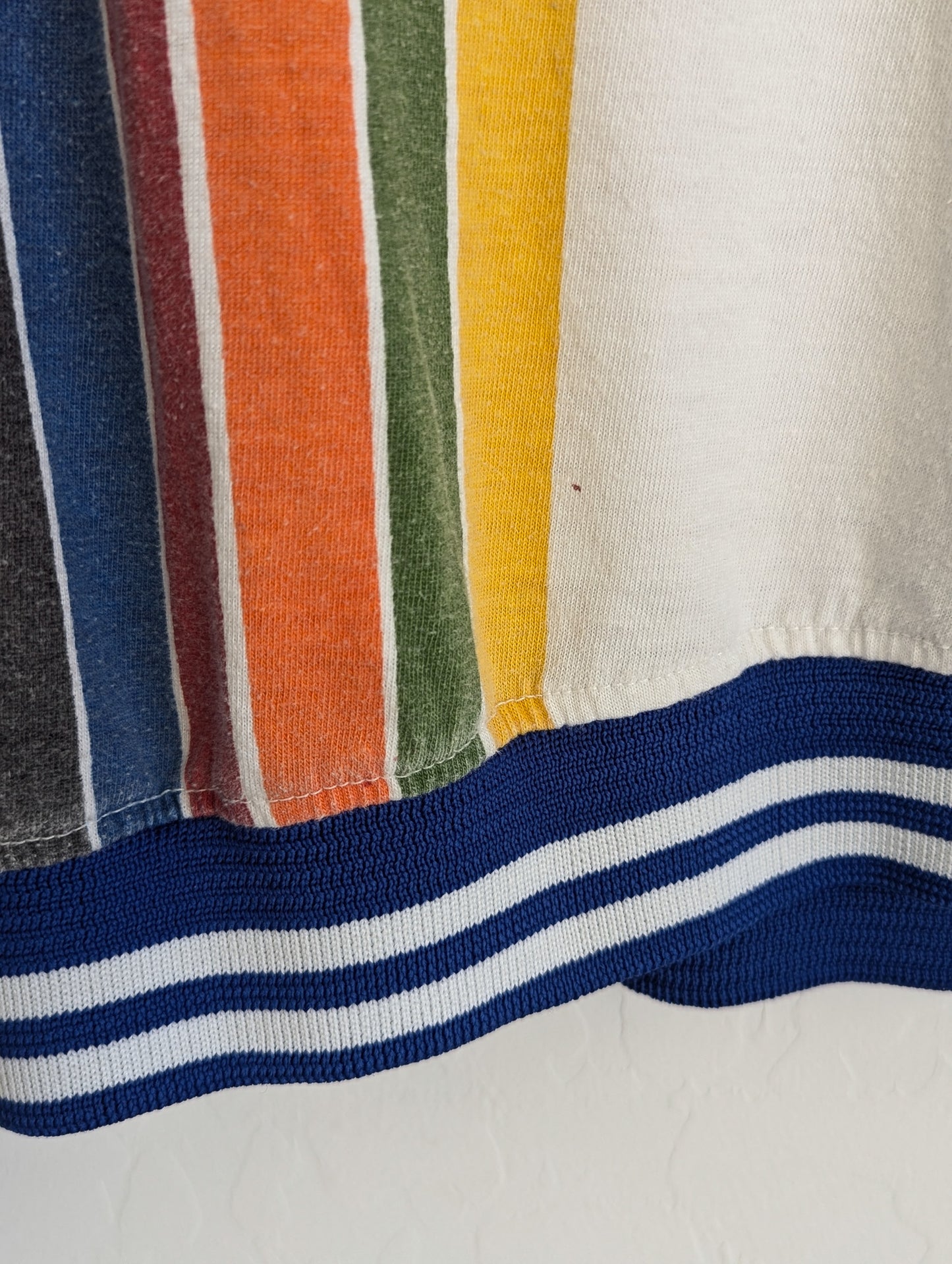 Neurodiversity Spreads Color to the Earth - Adult Unisex VTG Long-Sleeved Shirt with Striped Ribbing - Repurposed Rebels