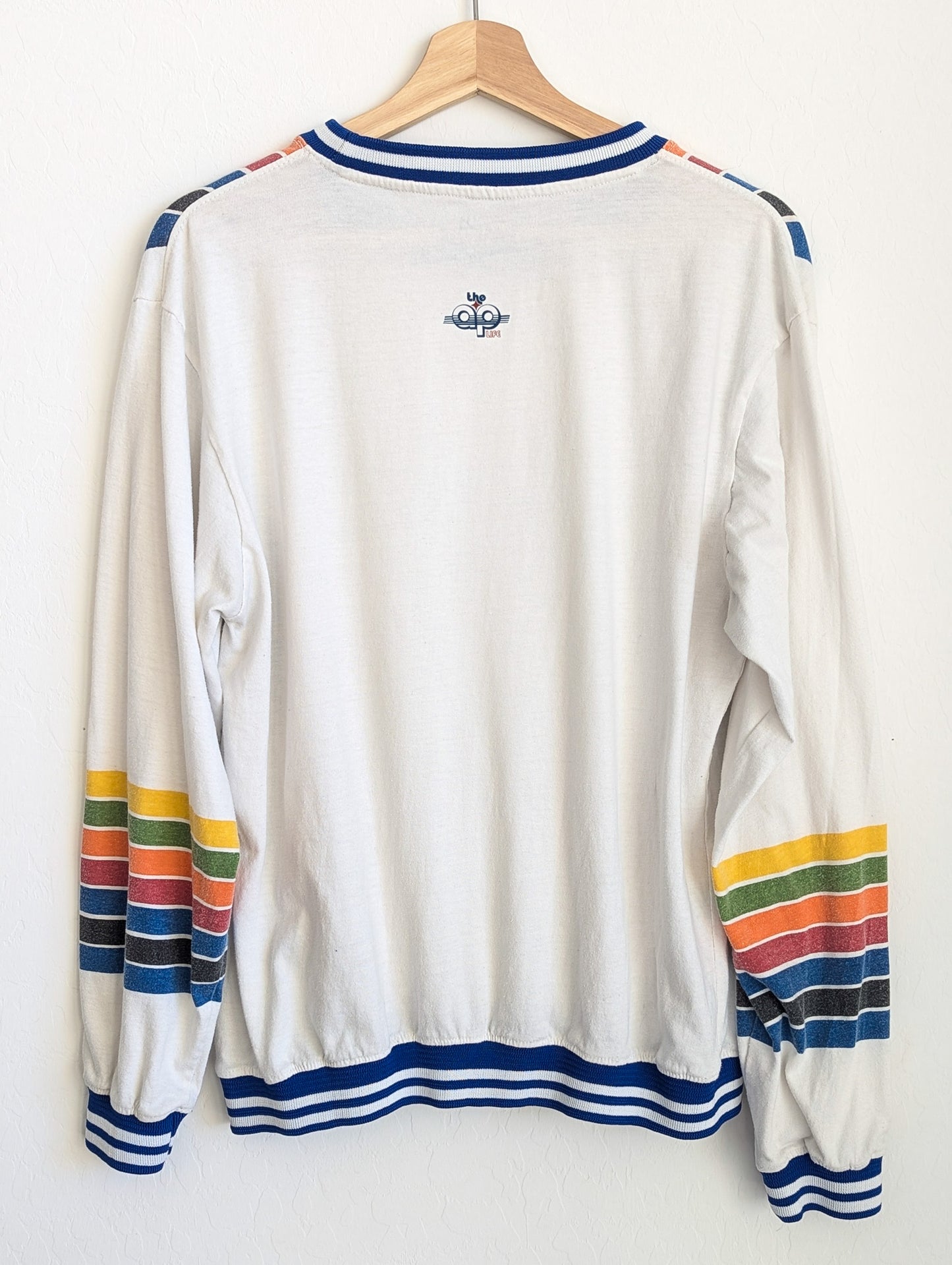 Neurodiversity Spreads Color to the Earth - Adult Unisex VTG Long-Sleeved Shirt with Striped Ribbing - Repurposed Rebels
