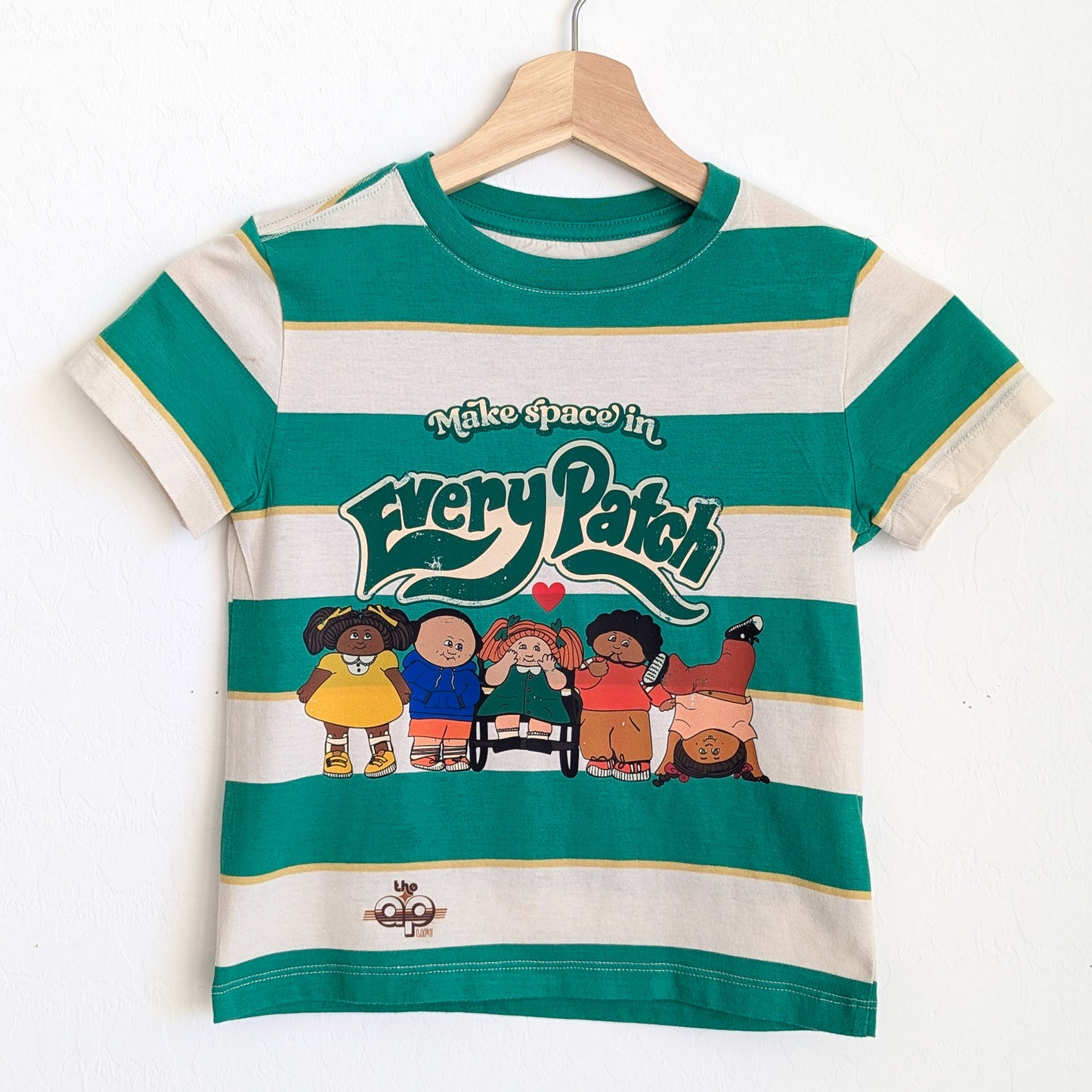 Make Space in Every Patch - Kids' 5T Striped Tee - Repurposed Rebels