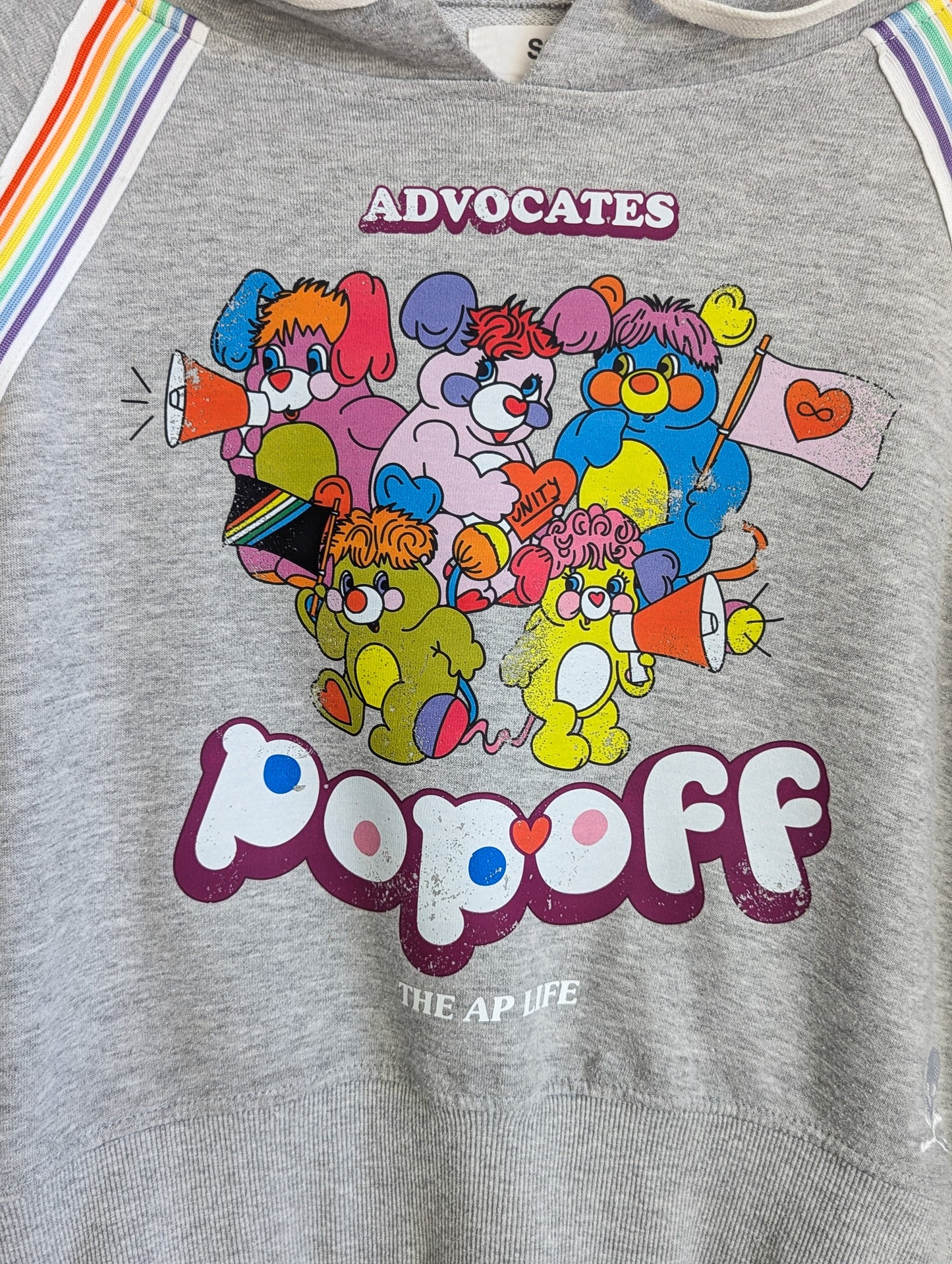 Advocates Pop-Off - Women's Hoodie with Rainbow Trim - Repurposed Rebels