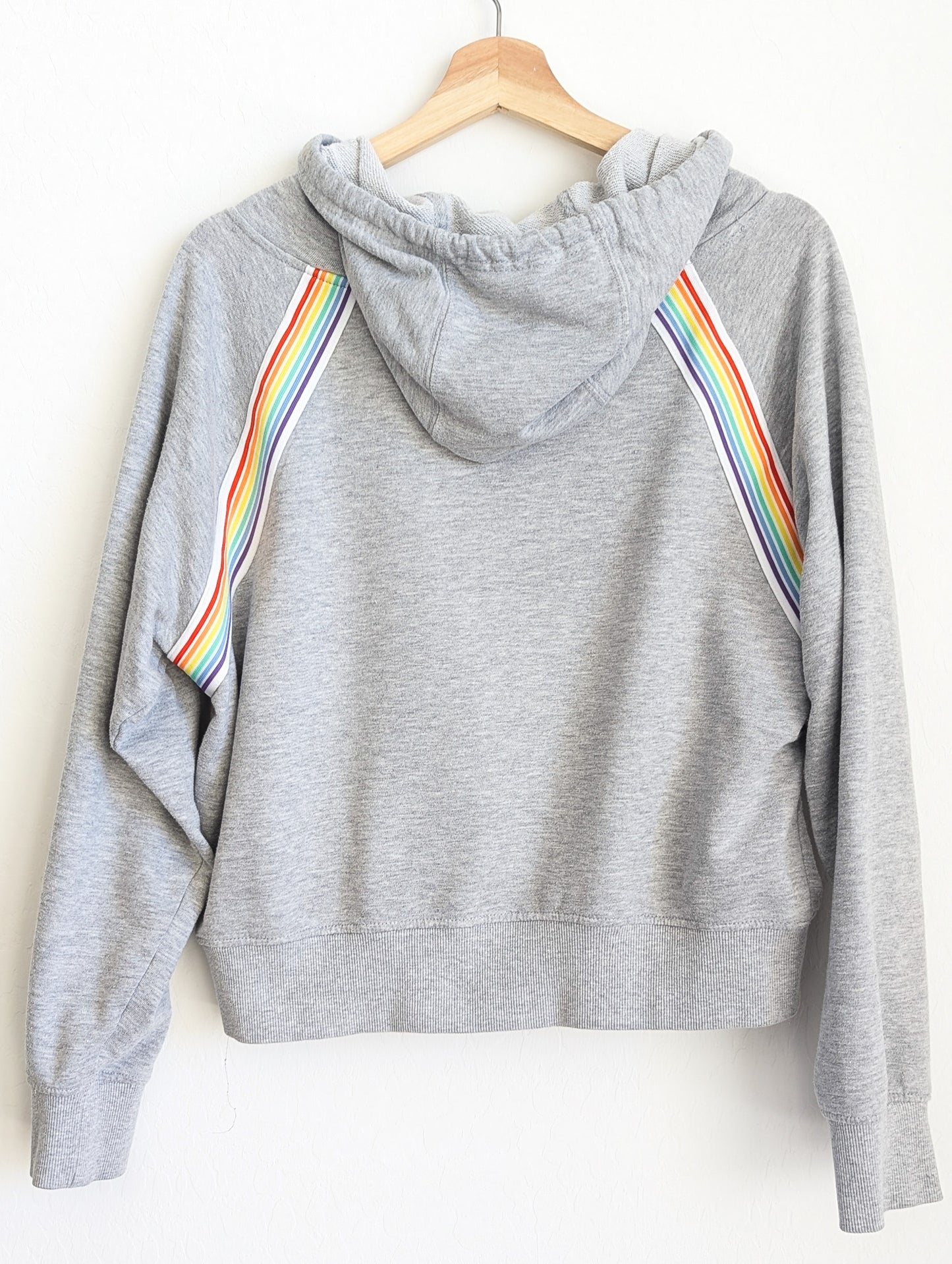 Advocates Pop-Off - Women's Hoodie with Rainbow Trim - Repurposed Rebels