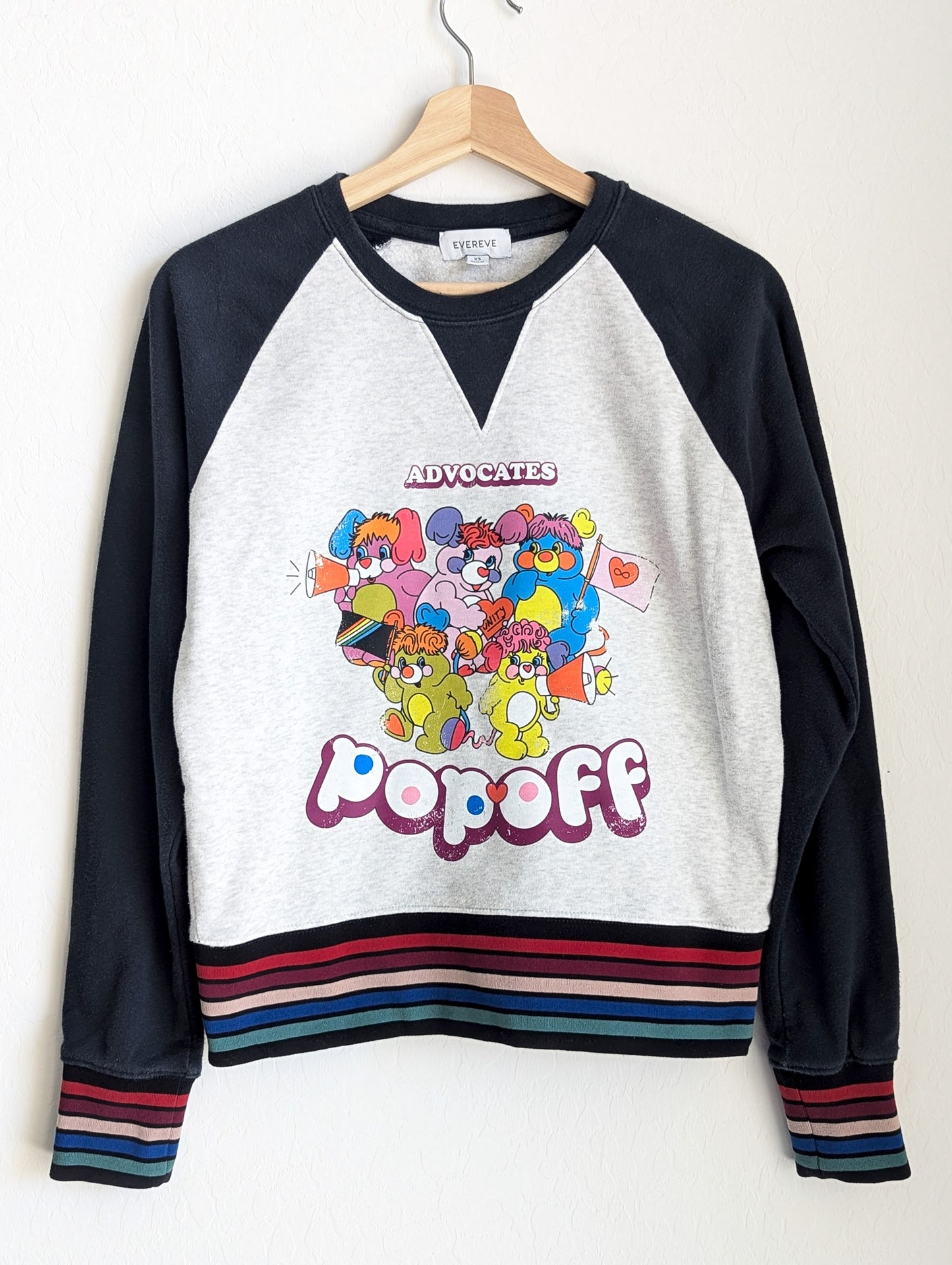 Advocates Pop-Off - Women's Striped Ribbing Sweatshirt XS - Repurposed Rebels