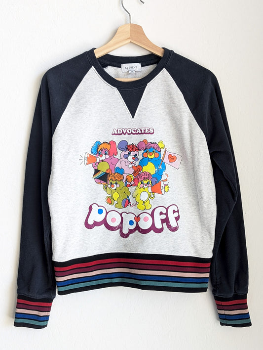 Advocates Pop-Off - Women's Striped Ribbing Sweatshirt XS - Repurposed Rebels