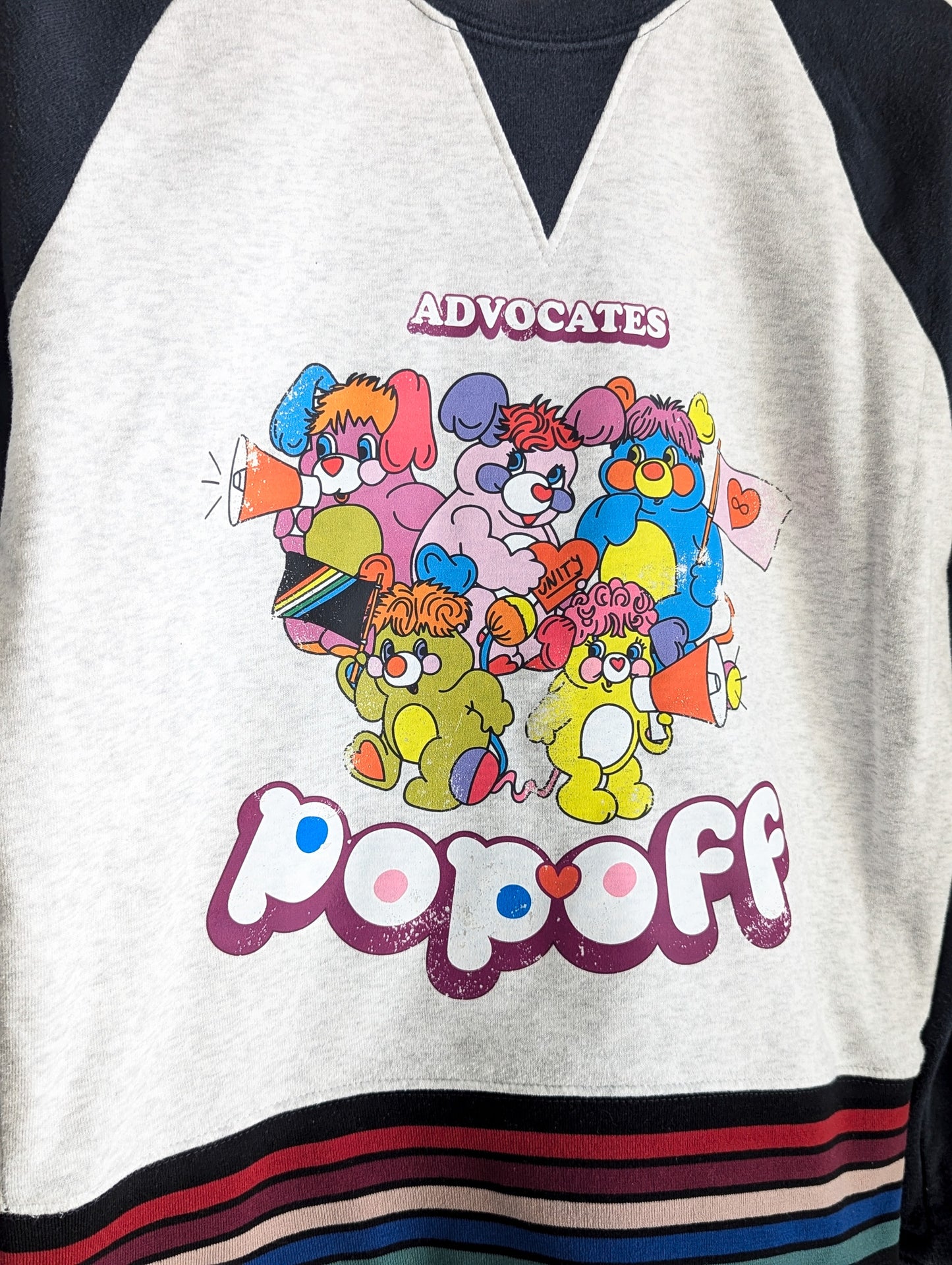 Advocates Pop-Off - Women's Striped Ribbing Sweatshirt XS - Repurposed Rebels