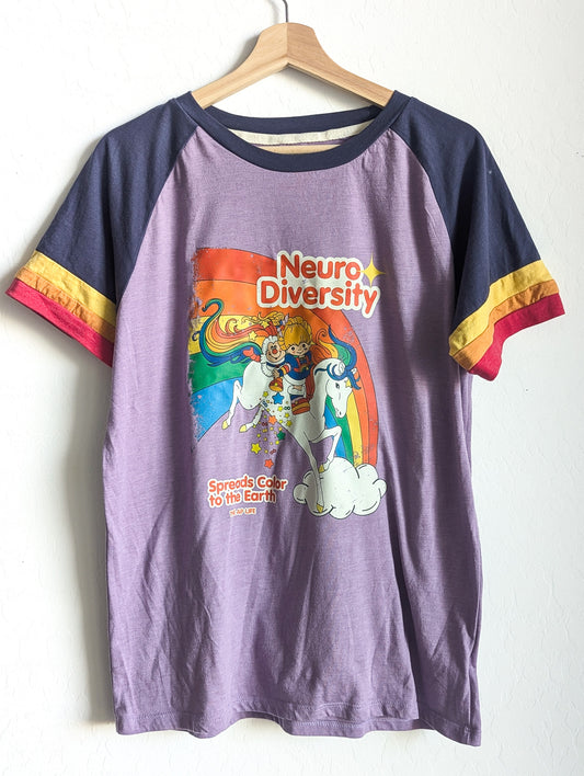 Neurodiversity Spreads Color to the Earth - Adult Unisex Colorblock - Repurposed Rebels