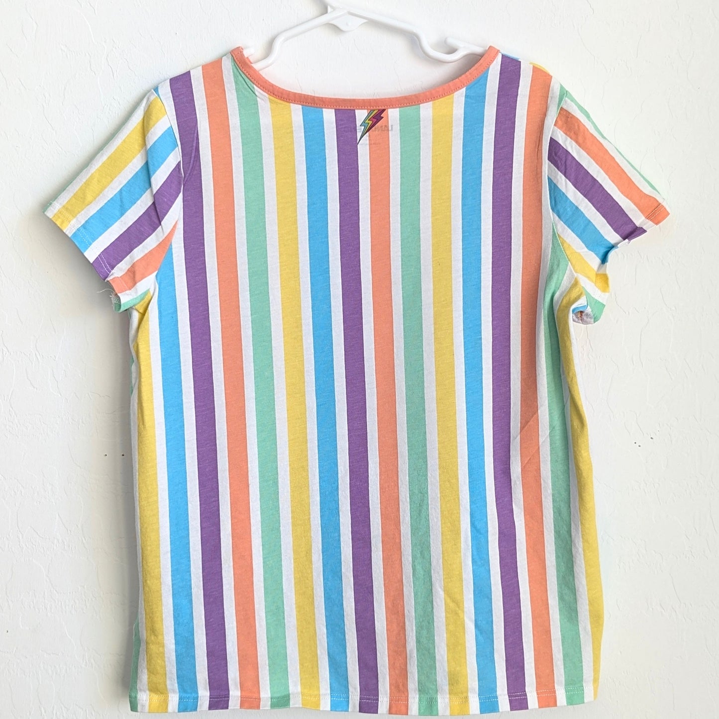 My Special Interests are my Favorite Escape - Girls' Rainbow Striped Top - Repurposed Rebels