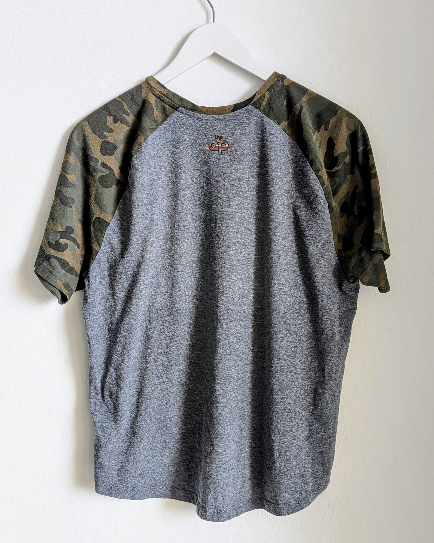 Remember, Only You Can Prevent Exclusion - Women's Raglan Camo Tee (L) - Repurposed Rebels