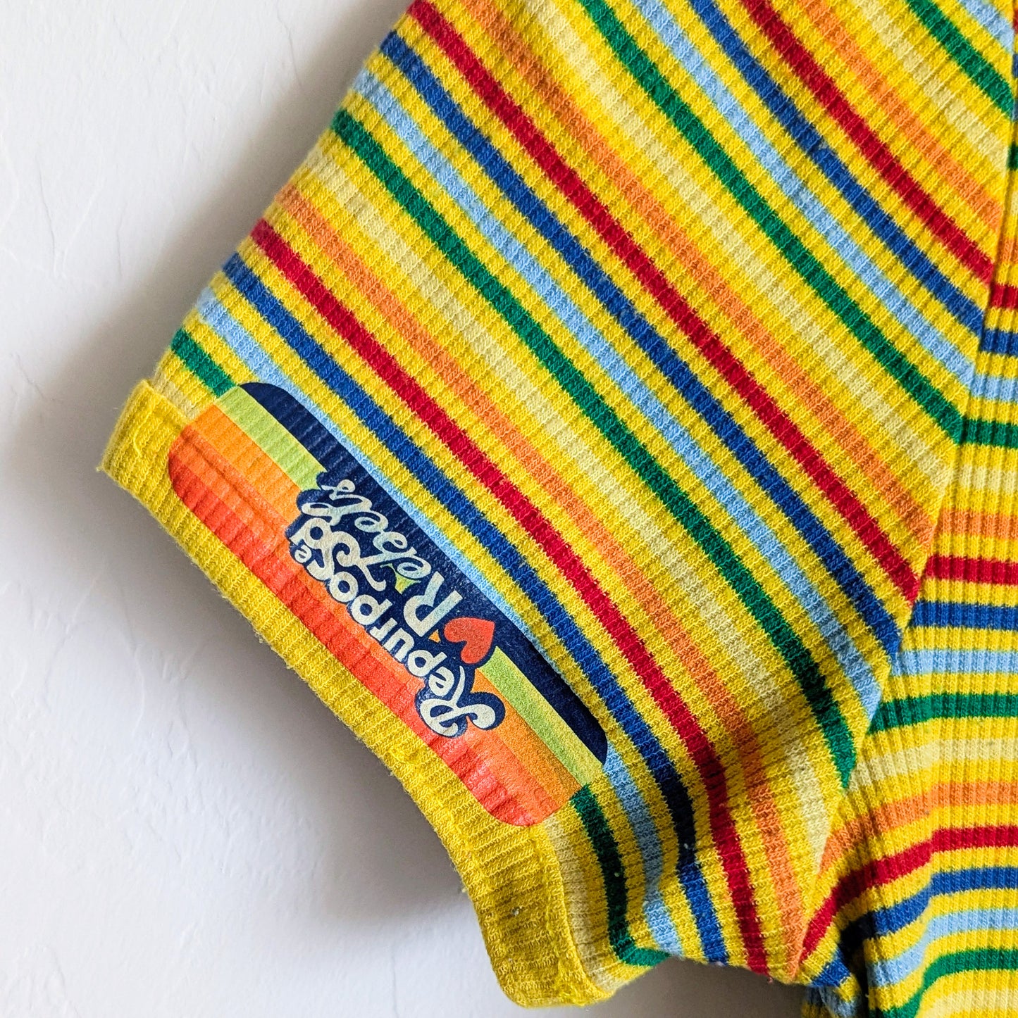 Neurodiversity Rocks - Women's Striped Baby Tee S - Repurposed Rebels