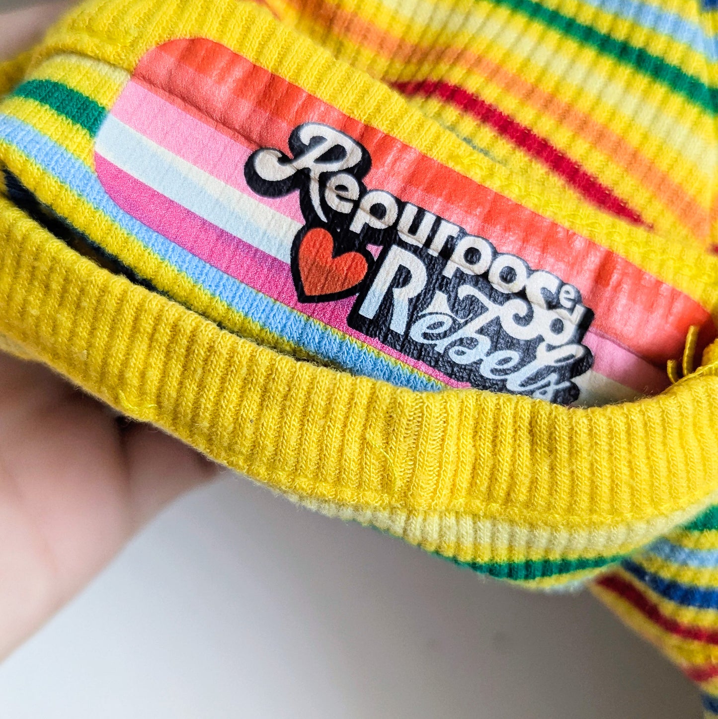 Neurodiversity Rocks - Women's Striped Baby Tee S - Repurposed Rebels