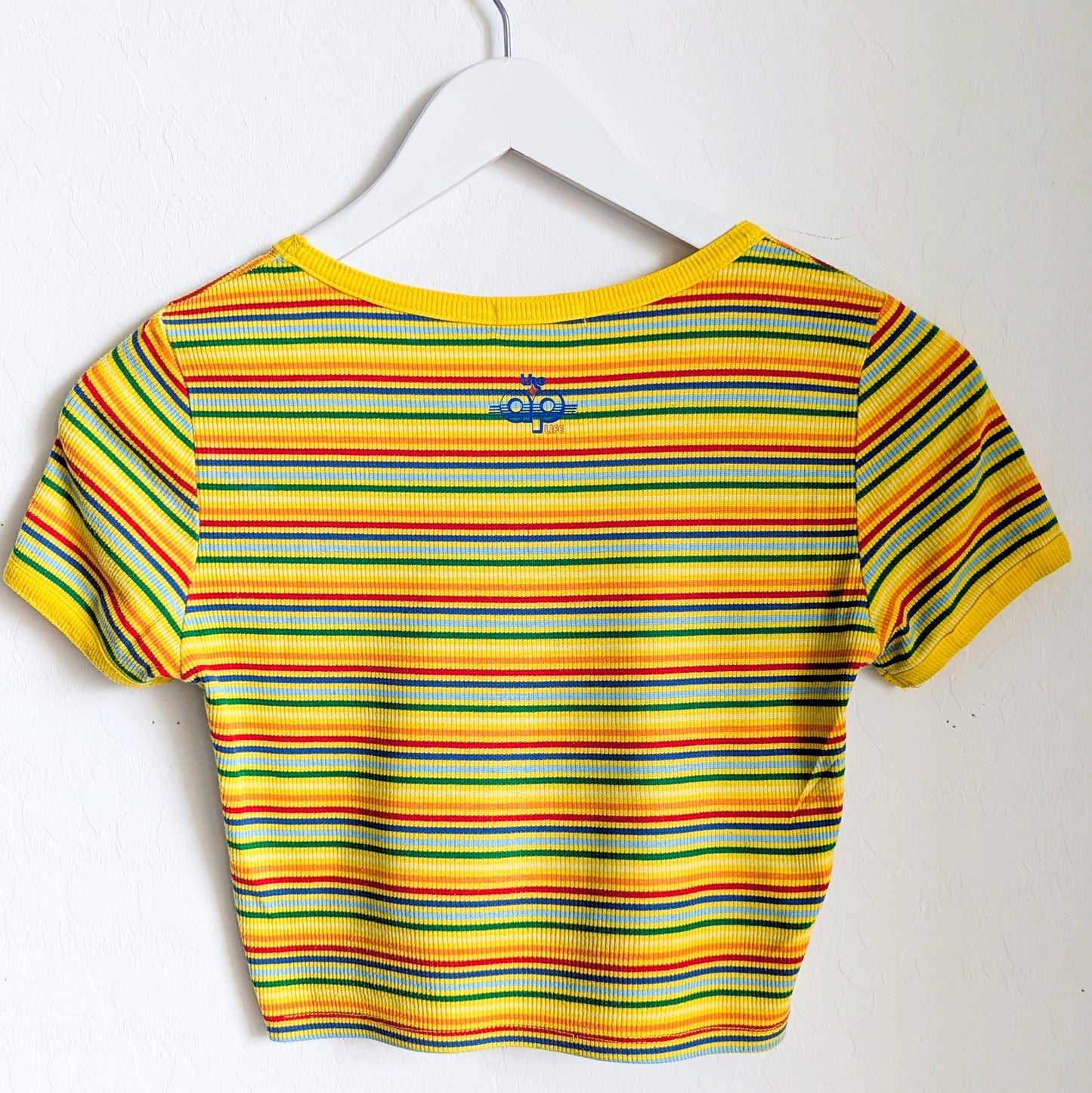 Neurodiversity Rocks - Women's Striped Baby Tee S - Repurposed Rebels