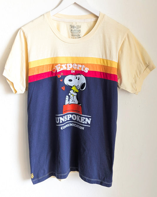 Experts in Unspoken Communication - Adult Unisex Colorblock Tee (L) - Repurposed Rebels