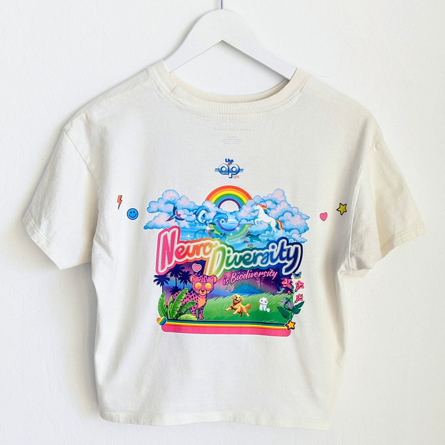 Neurodiversity is Biodiversity - Women's Boxy Cropped Tee (M) - Repurposed Rebels
