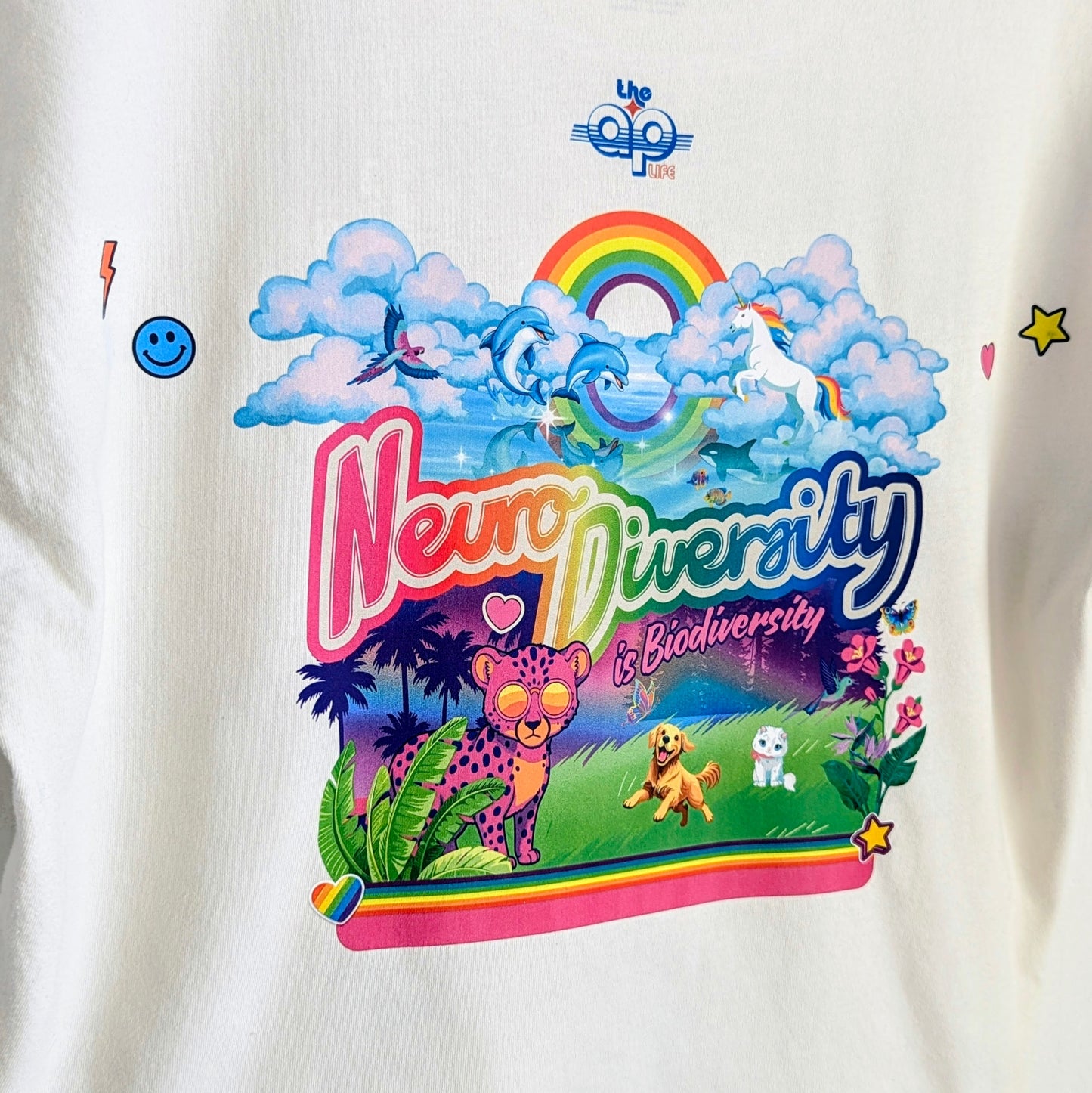 Neurodiversity is Biodiversity - Women's Boxy Cropped Tee (M) - Repurposed Rebels