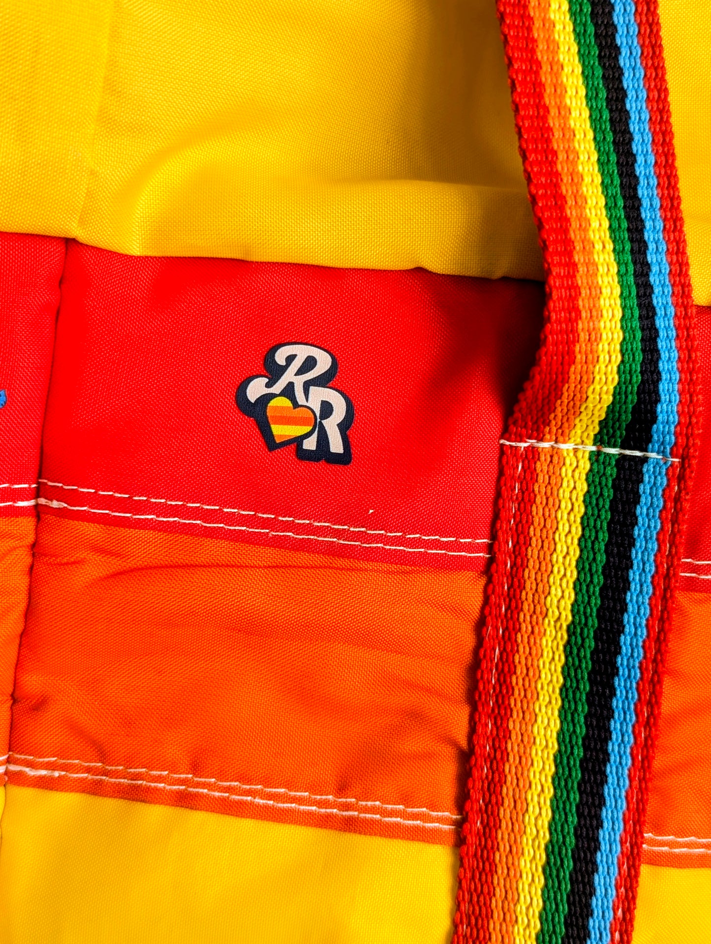 Care About Disability Rights - Vintage Insulated Rainbow Bag - Repurposed Rebels